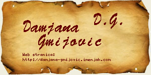 Damjana Gmijović vizit kartica